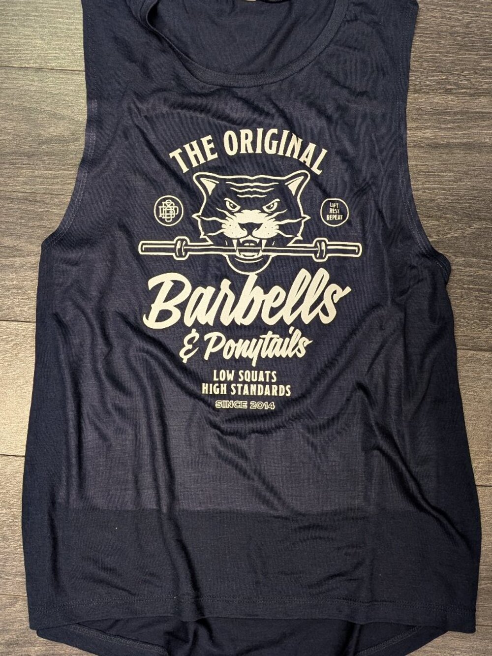 Barbells And Ponytails "PUMA" Muscle Tank Top SZ L NEW